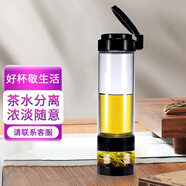 苗苗紅高端茶水分離雙層玻璃杯泡茶杯大容量耐摔便攜辦公杯長(zhǎng)輩禮物YJ B98雙層玻璃杯身C480ml