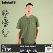 添柏嵐（Timberland）官方男裝短袖POLO衫新款寬松|A24H2 A24H2590/卡塞爾綠色 XS (165/80A)