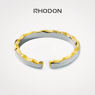 RHODON純銀情侶戒指一對閉口素圈對戒男女婚戒小眾定制禮物銀飾尾戒刻字 開口女款（小/中/大碼）備注尺碼