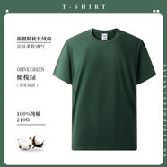 自由殼冰感t恤定制工作服工衣訂制印logo文化衫廣告衫diy同學(xué)聚會T恤 【熱賣推薦】210G純棉·橄欖綠 2XL