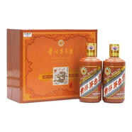 茅臺（MOUTAI）【晟藏老酒】53度貴州茅臺酒 生肖紀念收藏酒 醬香型白酒禮盒 53度 375mL 2瓶 龍年生肖禮盒