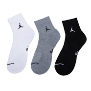 耐克（NIKE）男襪女襪 25新款Air Jordan休閑襪舒適透氣籃球襪子筒襪 三雙裝 DX9655-911/熱售/三雙裝 S/22-24厘米/34-38碼