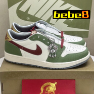耐克（NIKE）【bebe8】耐克AJ1 NIKE AIR JORDAN 1 LOW 喬1低幫男女休閑籃球鞋 CNY龍年青龍F(tuán)N3727-100 42