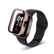 優(yōu)倫詩【現(xiàn)貨速發(fā)】適用紅米Redmi Watch3表帶紅米手表3保護(hù)殼智能運(yùn)動(dòng)手表3代多彩替換硅膠腕帶 櫻花粉保護(hù)殼【殼膜一體丨防刮防摔】 適用：紅米Watch3手表