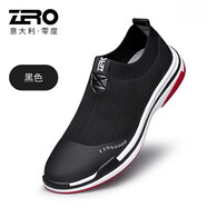 ZRO【新品】男鞋運動(dòng)休閑鞋男士潮流夏季網(wǎng)面透氣飛織鞋時(shí)尚百搭潮鞋 Y91135黑色 41