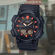 卡西歐（CASIO）日本運(yùn)動(dòng)100米防水防水學(xué)生男表AEQ-100W-1A/1B AEQ-110W 電子表 AEQ-110W-1A2 【附加貼膜】