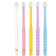 寶兒滋日本進(jìn)口兒童嬰兒360度轉頭細軟毛牙刷寶寶訓練乳牙刷 0-3歲嬰兒 3-歲12兒童款 1支裝 顏色隨機 3支