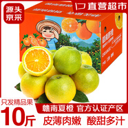 土八鮮江西橙子贛南臍橙早熟贛州臍橙手剝橙新鮮水果禮盒 奮斗橙9-10斤【單果徑60-65mm】