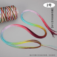 溥畔18股段染線五彩繩千里江山手工編織龍繩線手繩項(xiàng)鏈掛繩編繩彩 2款一卷戴珍珠耳環(huán)的少女款