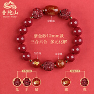 妙韻朱砂手串2025蛇年生肖本命年手鏈三合六合護身符化解禮物女士男款 生肖豬阿彌陀佛珠徑12mm男款