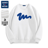 GENIOLAMODE品牌美式衛衣男2024年春秋季薄款潮牌男生上衣大印花圓領(lǐng)外套