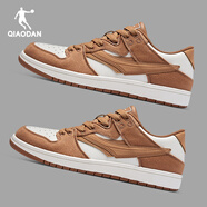 喬丹男鞋板鞋2025新款秋冬空軍一號白色休閑鞋子男士運動(dòng)鞋男款小白鞋 煙草色/象牙色-0535 39