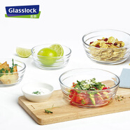 Glasslock 進口鋼化玻璃加厚耐熱便當(dāng)沙拉碗家用泡面碗套裝1200ml 2件套