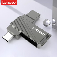 聯(lián)想（Lenovo） TU100 金屬外殼大容量?jī)?yōu)盤(pán) USB3.1高速辦公U盤(pán)可定制 SS350【USB+Type-C雙接口】黑色 64GB
