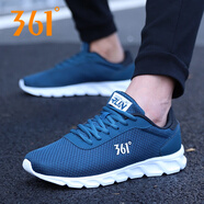 361°男鞋秋季透氣網(wǎng)面運動(dòng)鞋秋冬新款軟底休閑老爹鞋旅游運動(dòng)鞋子男士 暗藍/烏黑色-6 41