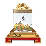 五糧液生態(tài)釀酒公司52度 2L 1壇 輝煌騰達千里江山圖 收藏擺柜禮盒酒