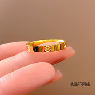 某福同款米字鈦鋼戒指女情侶對戒小眾設計冷淡風(fēng)網(wǎng)紅個(gè)性素圈指環(huán) 米字戒指 美5號