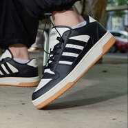 阿迪達(dá)斯（adidas）男鞋 25夏季新款透氣休閑運動鞋子男網(wǎng)球鞋防滑低幫板鞋 黑色/織物襯里/現(xiàn)貨速發(fā) 43 （內(nèi)長265mm）