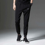 耐克（NIKE）官方艦店男褲2025夏季新款休閑褲束腳小腳長褲衛(wèi)褲針織透氣運(yùn)動(dòng)褲 CJ4313-010/針織透氣/黑色收口 L /175/80A