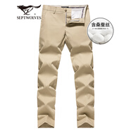 七匹狼休閑褲男天絲抗菌彈力褲子夏季商務(wù)直筒長(zhǎng)褲通勤男褲【四季款】 701(卡其)-桑蠶絲 32 80A