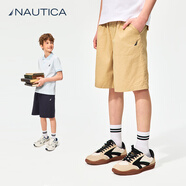 NAUTICA諾帝卡/男童女童工裝卡其褲夏季兒童短褲五分褲褲子學(xué)院基本款 卡其 150