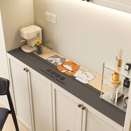 星球居民卡通鞋柜保護墊防塵桌墊餐邊柜玄關(guān)桌面墊長(cháng)條斗柜電視柜臺面桌布 三只小可愛(ài)叮當貓羊皮紋抗污墊 30*80cm