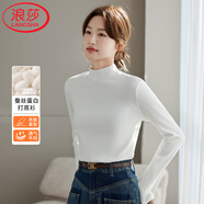 浪莎半高領打底衫女秋冬季高級感貼身保暖內搭親膚蛋白養(yǎng)膚長袖打底衣