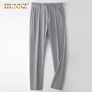 HUNNZ品牌 高爾夫服裝男裝褲子夏季冰絲速干直筒運動(dòng)褲薄款高爾夫球褲 淺灰色 30