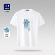 HLA海瀾之家【品牌專供】短袖T恤男夏新疆棉微彈圓領(lǐng)t恤