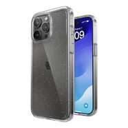 思佩克（Speck） iPhone 15 Pro Max透明手機殼 防摔防刮 聚碳酸酯材質(zhì) 閃粉風(fēng)格 鏡頭保護 抗黃變 無(wú)線(xiàn)充電兼容 透明/鉑金閃光