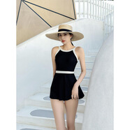 小野七天連體泳衣女泡溫泉保守顯瘦遮肚裙式高級感性感海邊度假游泳衣 M 建議體重92-102斤