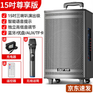 先科（SAST）廣場(chǎng)舞藍牙戶(hù)外拉桿音響大功率木質(zhì)音箱大音量帶無(wú)線(xiàn)話(huà)筒家用k歌 15吋音箱+單話(huà)筒