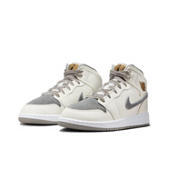 耐克（NIKE） AIR JORDAN 1 GS AJ1 喬1 籃球鞋 BQ6931 帆白灰FB9899-100 36