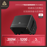森優(yōu)新款森優(yōu)K5戶外彈唱音響專業(yè)網(wǎng)紅直播樂(lè)器演出唱歌自帶聲卡音箱 黑色標(biāo)配+CQA3318雙話筒