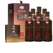 茅臺茅仙酒京玉窖藏柔和醬香型白酒 53度 500mL 6瓶 整箱配手提袋