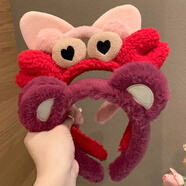 卡通洗臉專(zhuān)用發(fā)箍女2024新款毛絨頭箍壓發(fā)化妝可愛(ài)發(fā)卡束發(fā)帶頭飾 42安然3件