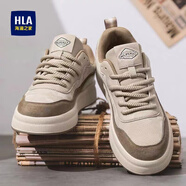 海瀾之家（HLA）男鞋冬季新款2025經(jīng)典板鞋厚底跑步運動(dòng)鞋男士耐磨棉鞋休閑鞋子男 卡其色 43 【標準運動(dòng)鞋碼】