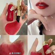 溪秀口紅果凍口紅烈焰紅滋潤(rùn)保濕不輕易掉色新品玫瑰紅唇膏變色活力橙 1支黑玫瑰口紅