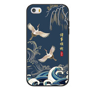 適用蘋果4/4s/iPhone4s手機(jī)殼中國(guó)風(fēng)A1332卡通pg4s男女ip4防摔鏡頭全包軟膠套情侶 諸事順利 iPhone4s