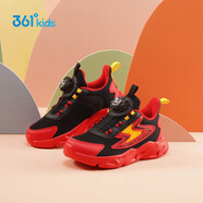 361°童鞋 兒童跑鞋四季男女童3-14歲助推科技旋鈕跑鞋 新年紅30