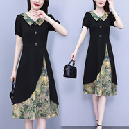 薇洛萱不規則洋氣顯瘦碎花時(shí)尚連衣裙女裝2025夏季新款氣質(zhì)夏天裙子8302 圖片色 2XL 建議130-145斤