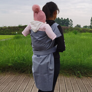 優(yōu)恩蓓春夏季棉布背帶四川老式棉布背巾后背式寶寶傳統(tǒng)背帶薄款嬰兒背袋 純色 灰色