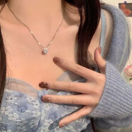 簡約冷淡風(fēng)高級(jí)感項(xiàng)鏈女新款小眾設(shè)計(jì)感水鉆吊墜鎖骨鏈 M176【方形水鉆項(xiàng)鏈】銀色