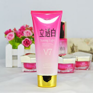 久姐妹圣泊泉V7立透白五件套補水保濕嫩膚五合一化妝品套裝 潔面乳