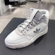 阿迪達斯（adidas）三葉草高幫板鞋女鞋2025秋季新款運動(dòng)鞋DROP STEP W輕便潮流休閑 IF2694灰白 37 (230mm)