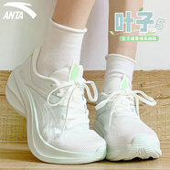安踏（ANTA）葉子5|女鞋子運動(dòng)鞋休閑鞋女士2025新款品牌夏季飛織鞋透氣跑步鞋 象牙白/淺曦綠/熒光淺草綠|葉子5 37.5