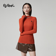 普普風(fēng)2024年秋季新款女裝優(yōu)雅時(shí)髦精簡(jiǎn)修身纖瘦溫暖羊毛衫OD3M20399L 橙黃 M