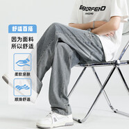快樂(lè)嘉人復(fù)古牛仔褲男四季百搭款直筒褲寬松潮牌闊腿美式高街百搭休閑長(zhǎng)褲 復(fù)古藍(lán) M