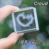 摩羯先生上課解悶領(lǐng)養(yǎng)一云朵立方體擺件水晶學(xué)生黨解壓畢業(yè)禮物紀念品 4cm愛心環(huán) 立方體一個