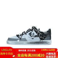 NIKE球鞋定制NikeCourtVision1暮光破曉黑紫男子復(fù)古低幫休閑板鞋 暗黑圖鑒 40